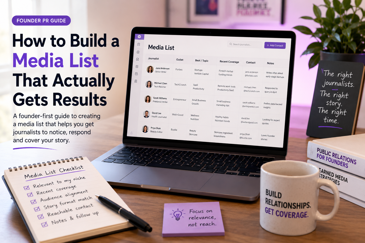 How to Build a Media List That Actually Gets Results (Founder-First PR Guide)