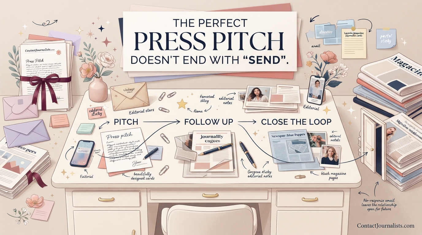 Templates: Cold Press Pitch, Follow‑Up and No‑Response Email