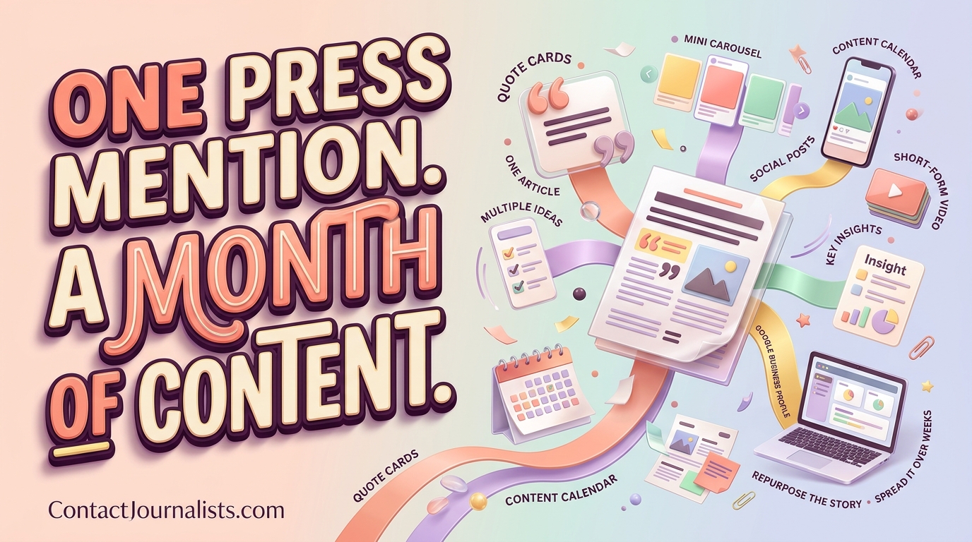How to Turn a Single Press Mention Into a Month of Content
